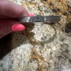 Silver Geometric Cuff Bracelet